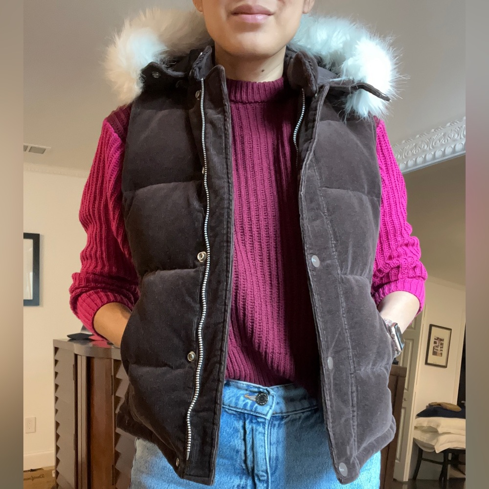 Gap corduroy hooded vest